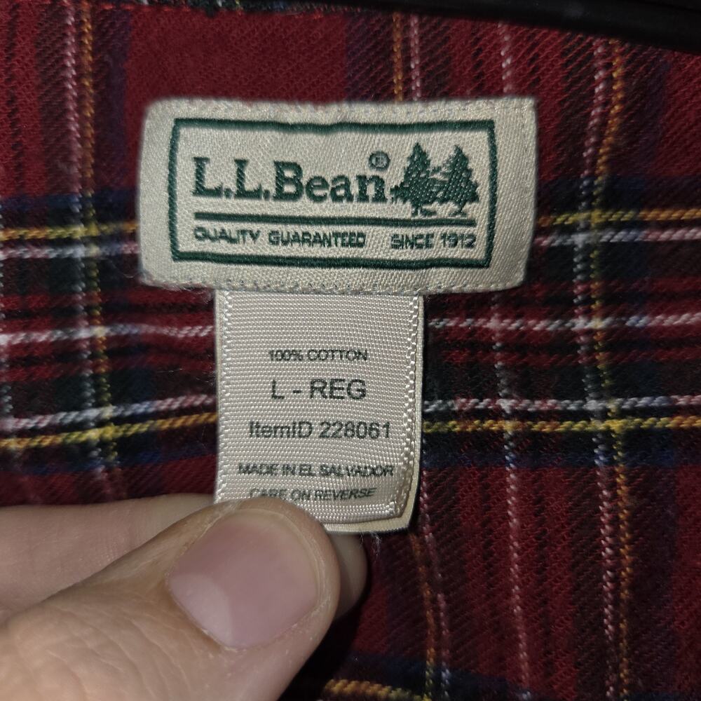 Vtg LL Bean Mens Shirt Sz XXXL Red Plaid Gorpcore Long Sleeve Gorpcore Collared - Picture 14 of 16